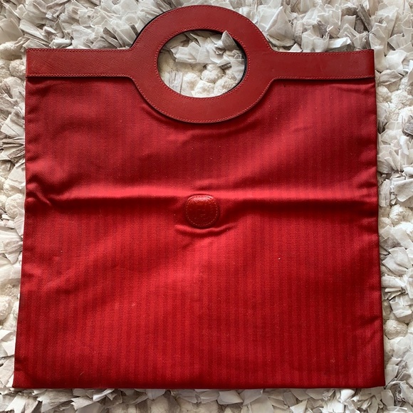 Fendi Handbags - Authentic Vintage Fendi Foldover Clutch Handbag